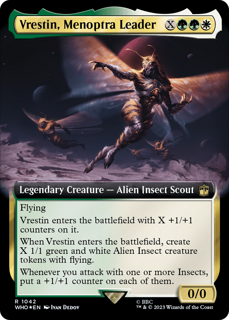 Vrestin, Menoptra Leader (Extended Art) (Surge Foil) [Doctor Who] | Exor Games New Glasgow