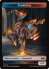 Elemental (0027) // Monk Double-Sided Token [Tarkir: Dragonstorm Commander Tokens] | Exor Games New Glasgow