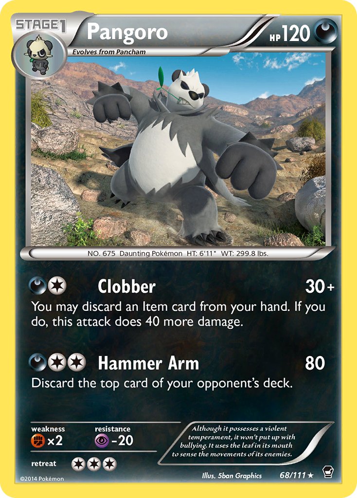 Pangoro (68/111) (Theme Deck Exclusive) [XY: Furious Fists] | Exor Games New Glasgow