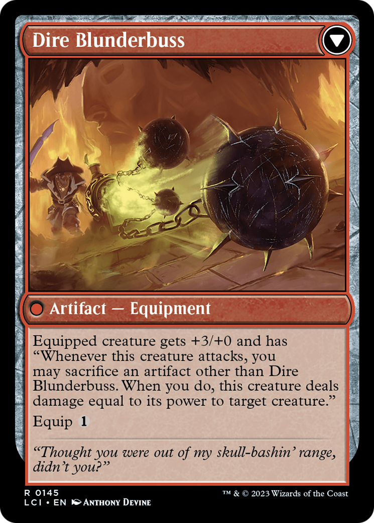 Dire Flail // Dire Blunderbuss [The Lost Caverns of Ixalan Prerelease Cards] | Exor Games New Glasgow