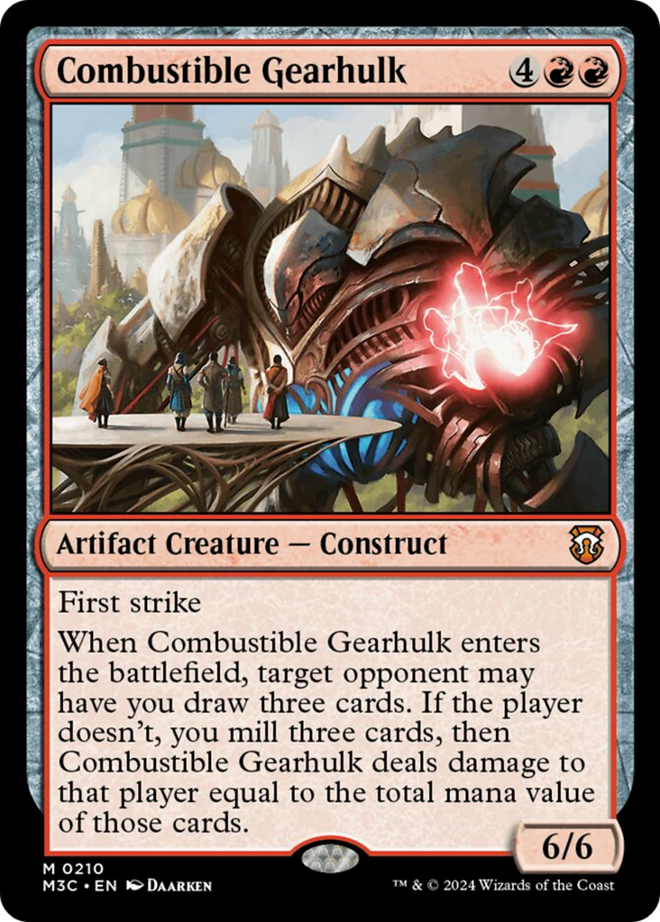 Combustible Gearhulk (Ripple Foil) [Modern Horizons 3 Commander] | Exor Games New Glasgow