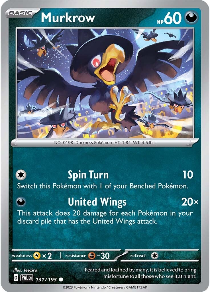 Murkrow (131/193) [Scarlet & Violet: Paldea Evolved] | Exor Games New Glasgow