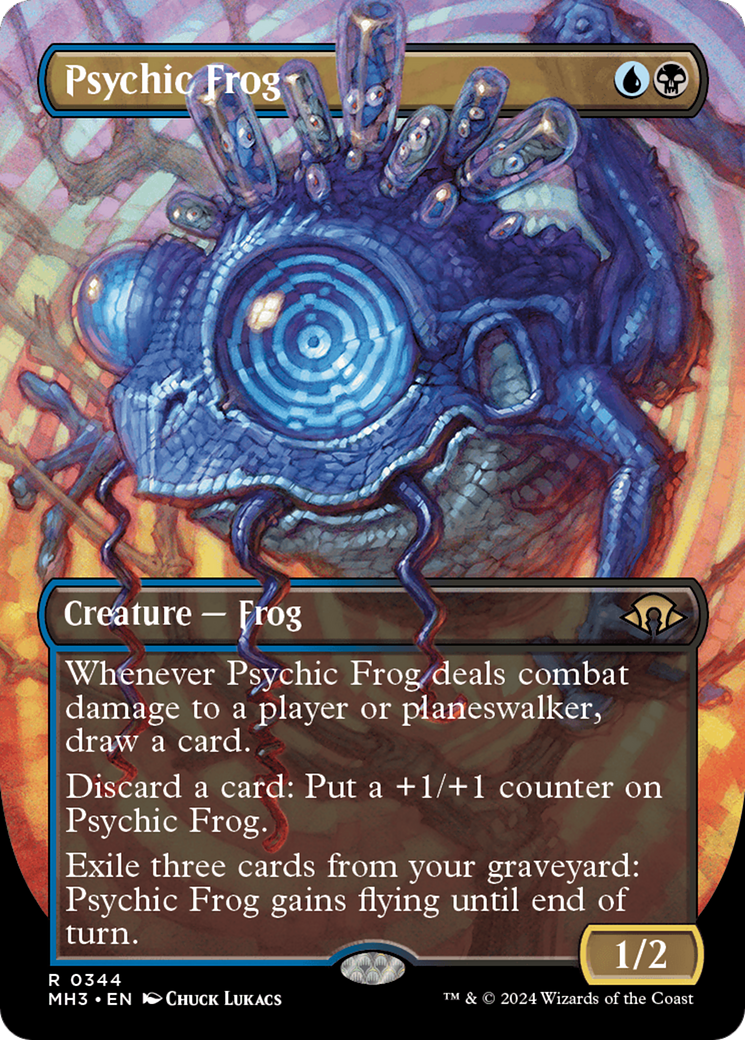 Psychic Frog (Borderless) [Modern Horizons 3] | Exor Games New Glasgow