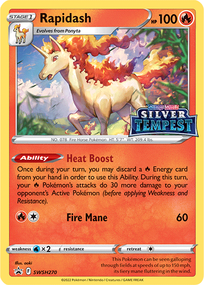 Rapidash (SWSH270) (Prerelease) [Sword & Shield: Black Star Promos] | Exor Games New Glasgow