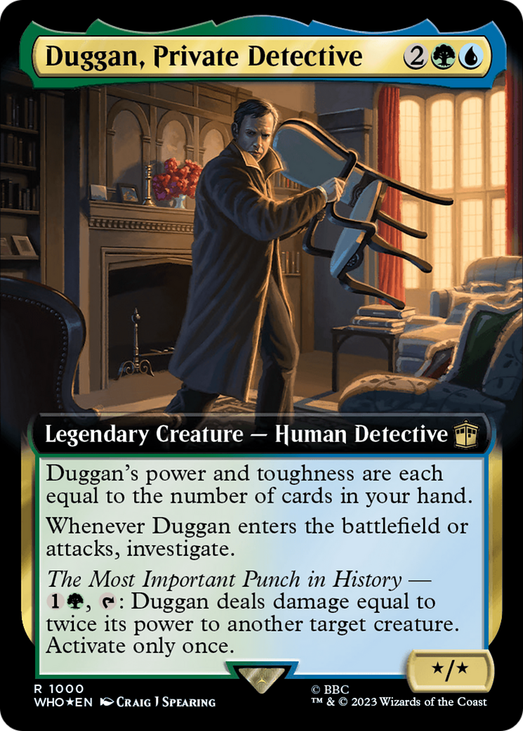 Duggan, Private Detective (Extended Art) (Surge Foil) [Doctor Who] | Exor Games New Glasgow