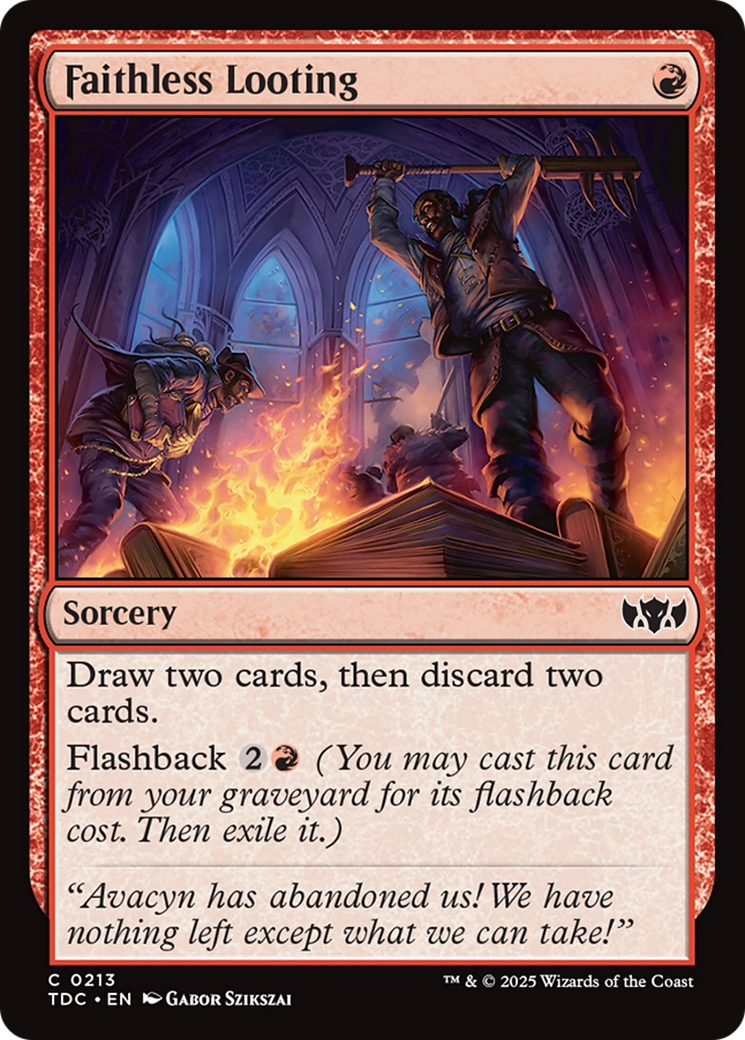 Faithless Looting [Tarkir: Dragonstorm Commander] | Exor Games New Glasgow