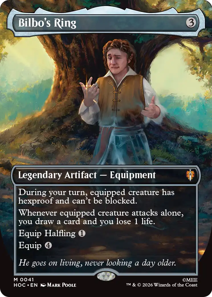 Bilbo's Ring (Borderless) (Surge Foil) [The Hobbit: Eternal-Legal] | Exor Games New Glasgow