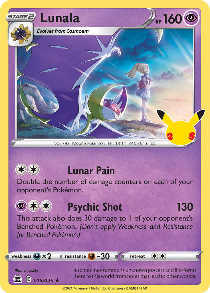 Lunala (015/025) [Celebrations: 25th Anniversary] | Exor Games New Glasgow