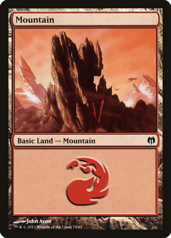 Mountain (74) [Duel Decks: Heroes vs. Monsters] | Exor Games New Glasgow