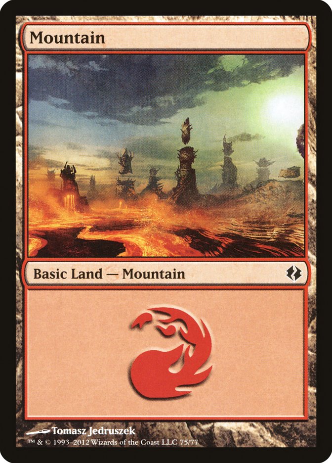 Mountain (75) [Duel Decks: Venser vs. Koth] | Exor Games New Glasgow