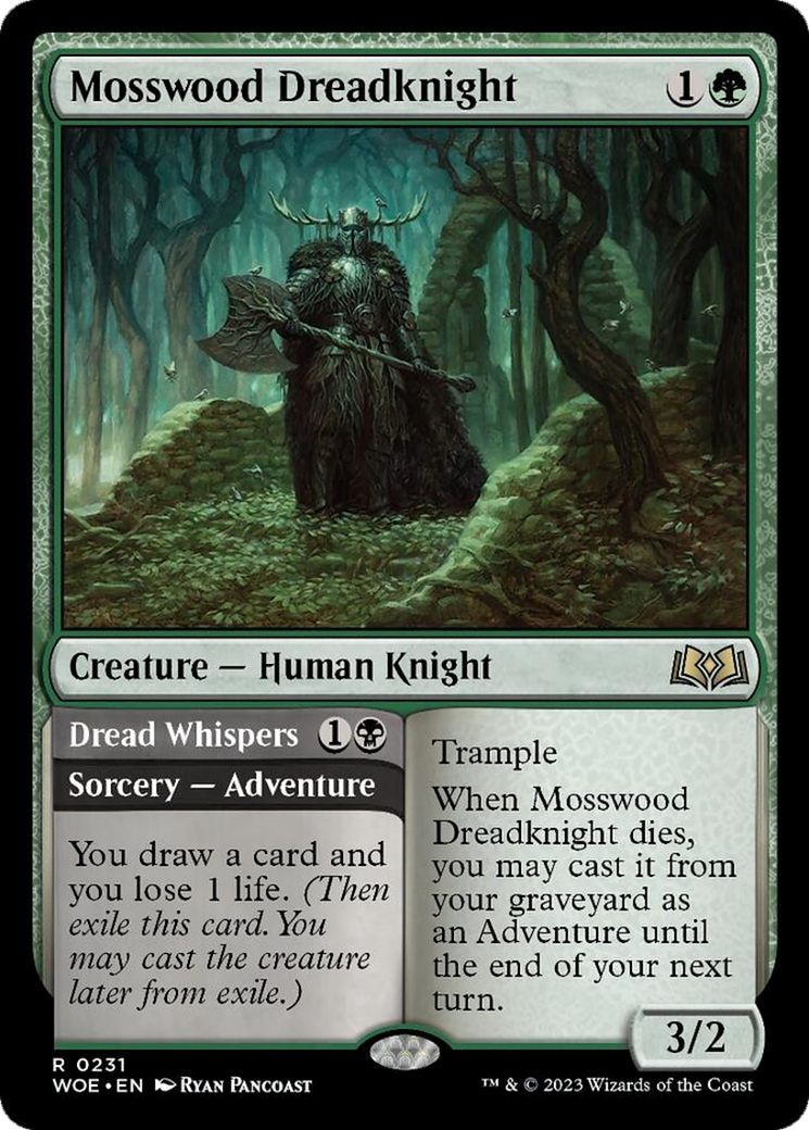 Mosswood Dreadknight // Dread Whispers [Wilds of Eldraine] | Exor Games New Glasgow