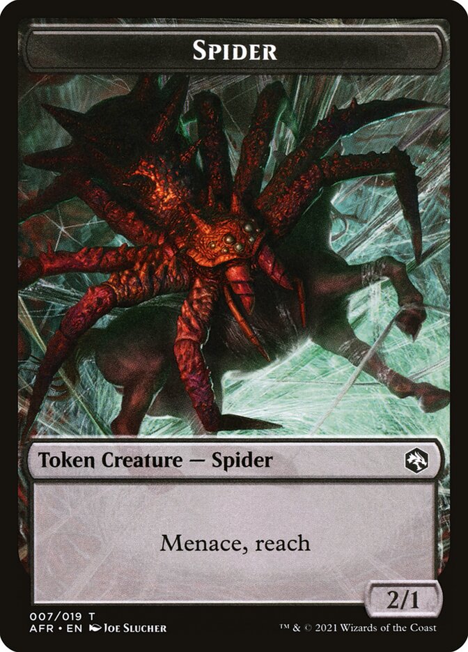 Spider // Icingdeath, Frost Tongue Double-Sided Token [Dungeons & Dragons: Adventures in the Forgotten Realms Tokens] | Exor Games New Glasgow