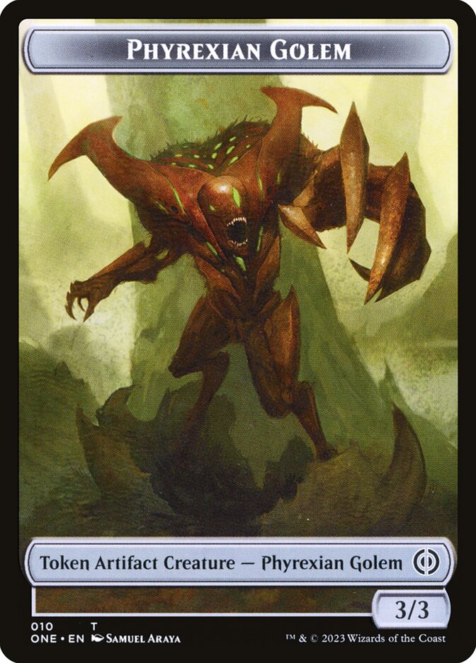 Phyrexian Goblin // Phyrexian Golem Double-Sided Token [Phyrexia: All Will Be One Tokens] | Exor Games New Glasgow