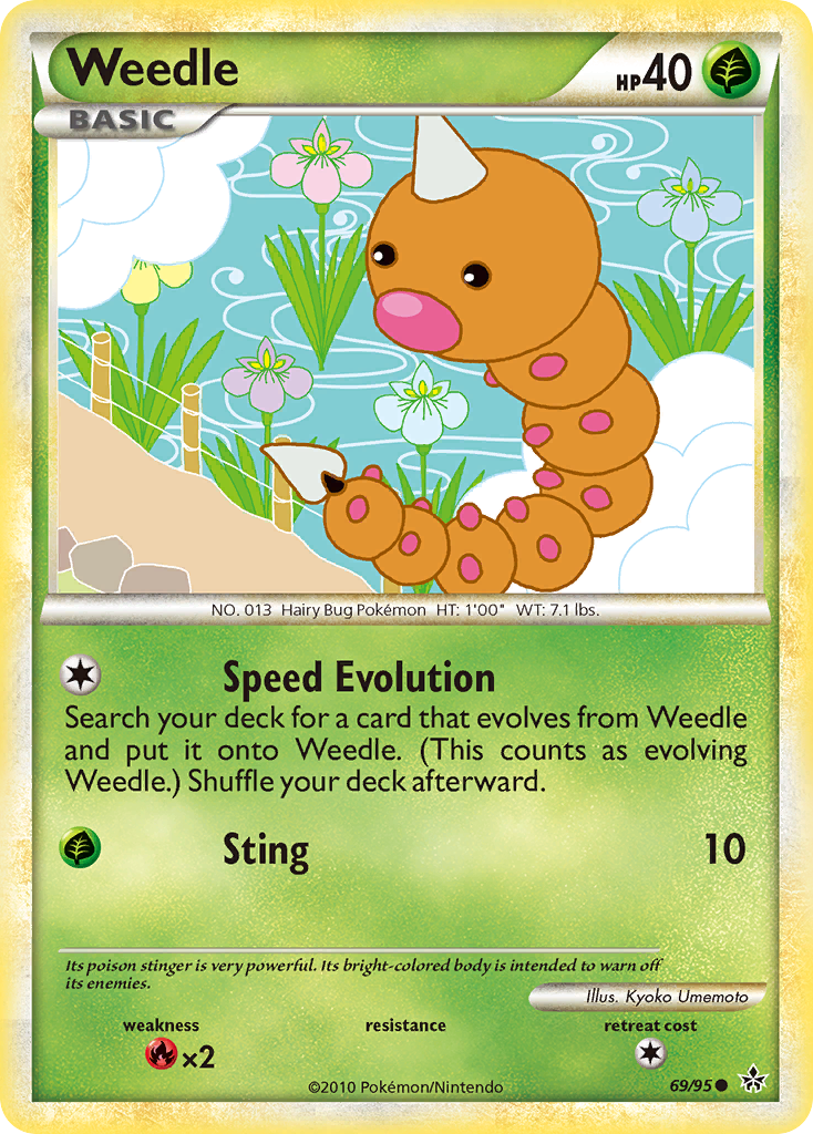 Weedle (69/95) [HeartGold & SoulSilver: Unleashed] | Exor Games New Glasgow