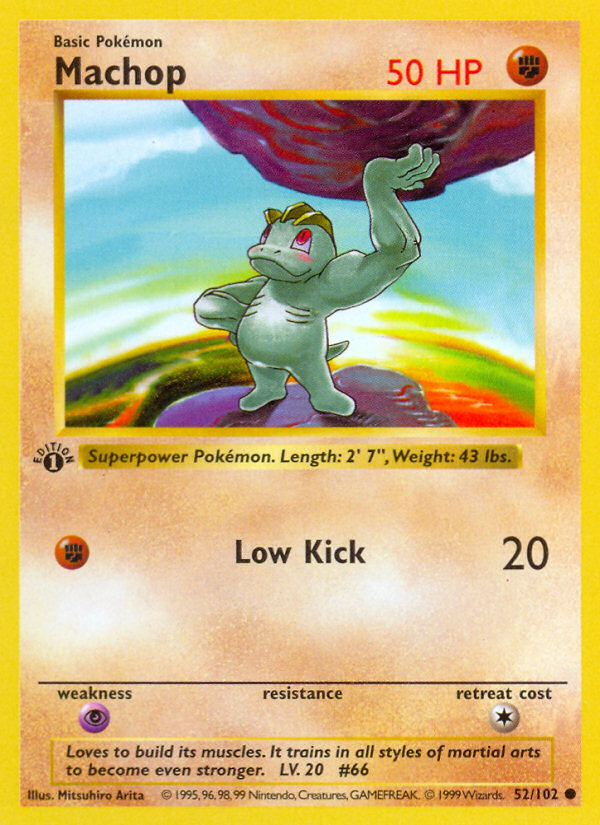Machop (52/102) (Shadowless) [Base Set 1st Edition] | Exor Games New Glasgow