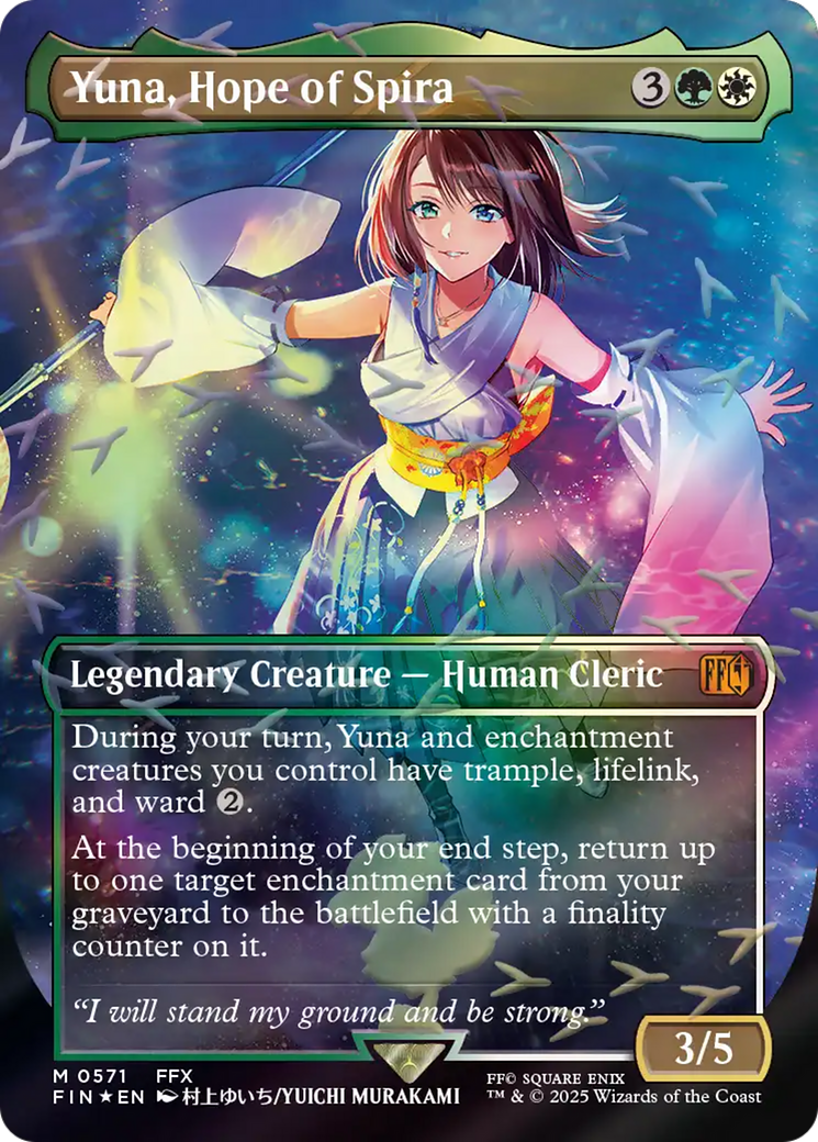 Yuna, Hope of Spira (Borderless) (Chocobo Track Foil) [FINAL FANTASY] | Exor Games New Glasgow