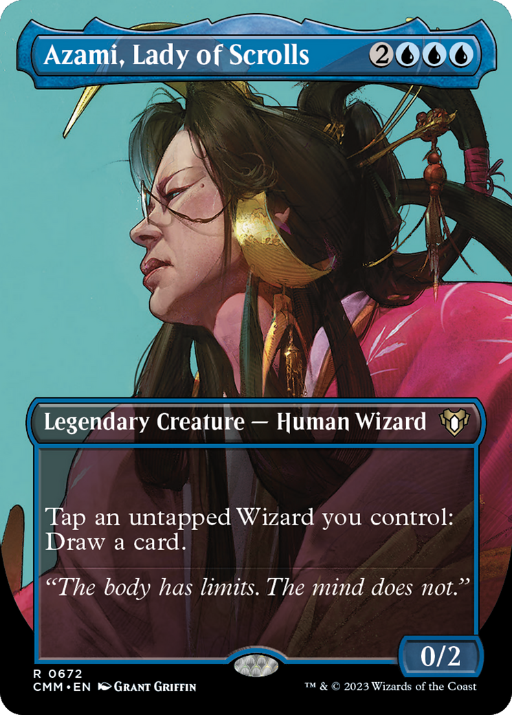 Azami, Lady of Scrolls (Borderless Profile) [Commander Masters] | Exor Games New Glasgow