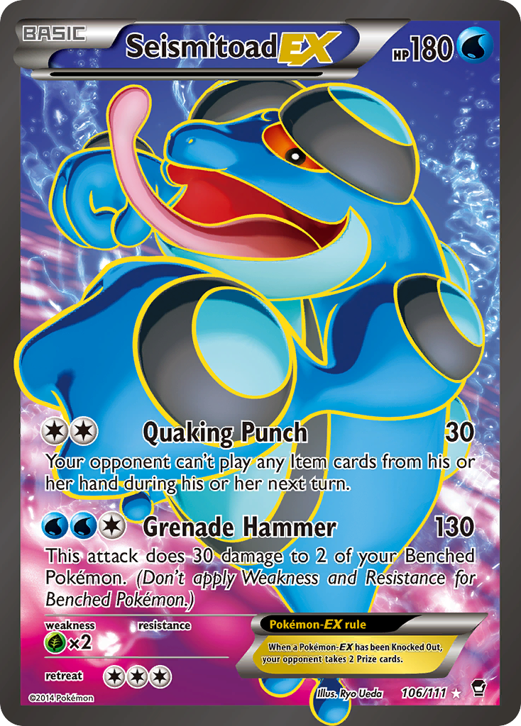 Seismitoad EX (106/111) [XY: Furious Fists] | Exor Games New Glasgow