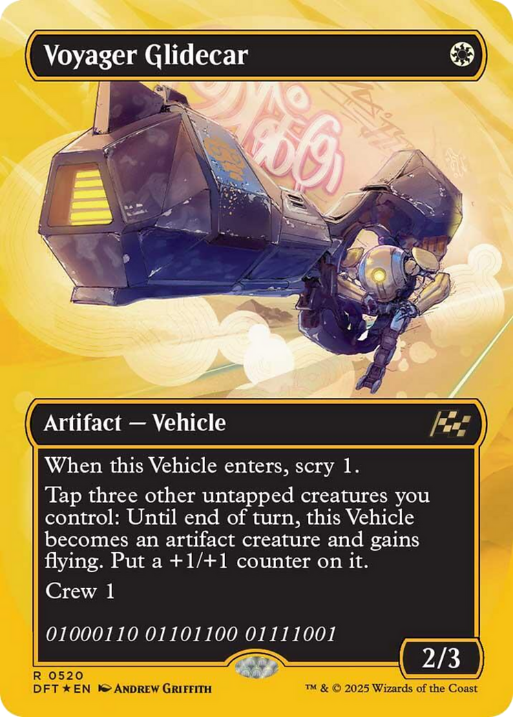 Voyager Glidecar (Borderless) (First-Place Foil) [Aetherdrift] | Exor Games New Glasgow