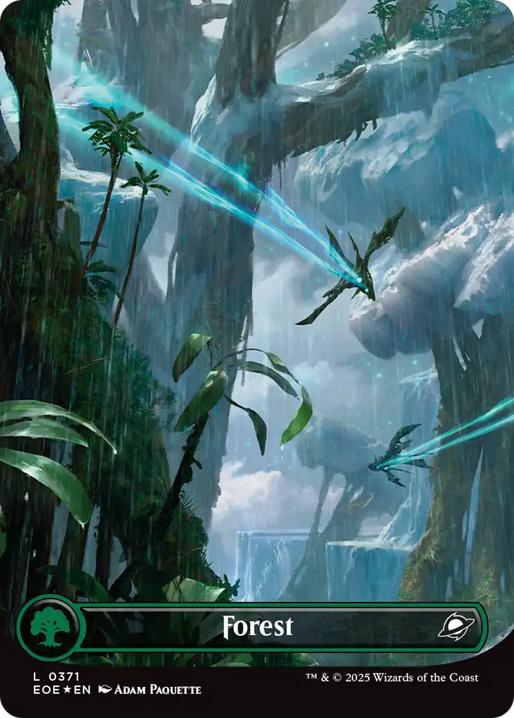 Forest (0371) (Borderless) (Galaxy Foil) [Edge of Eternities] | Exor Games New Glasgow