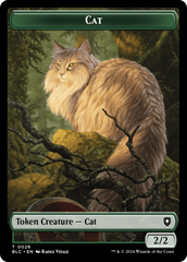 Elemental // Cat Double-Sided Token [Bloomburrow Commander Tokens] | Exor Games New Glasgow