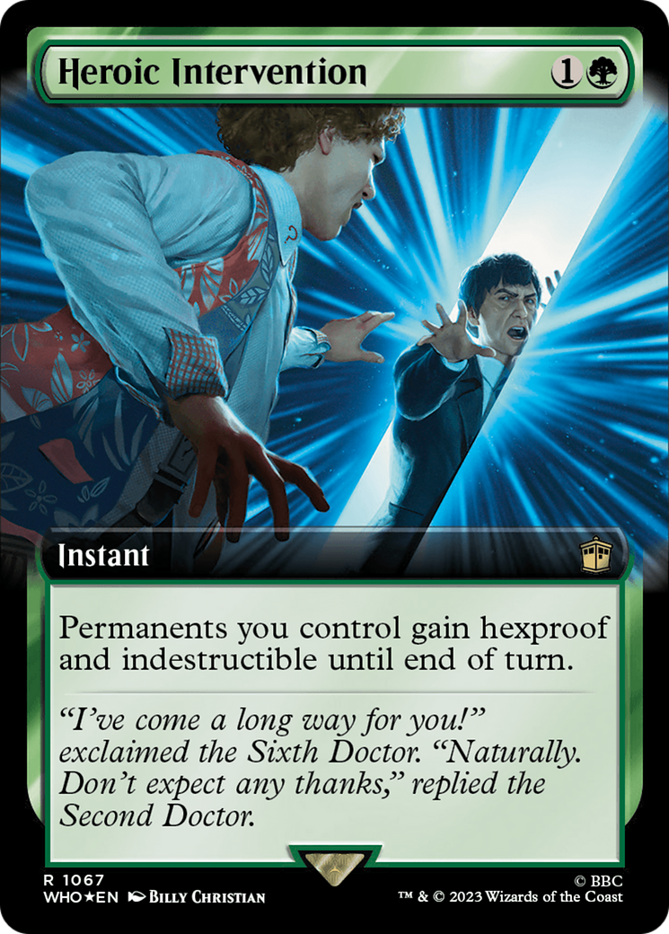 Heroic Intervention (Extended Art) (Surge Foil) [Doctor Who] | Exor Games New Glasgow