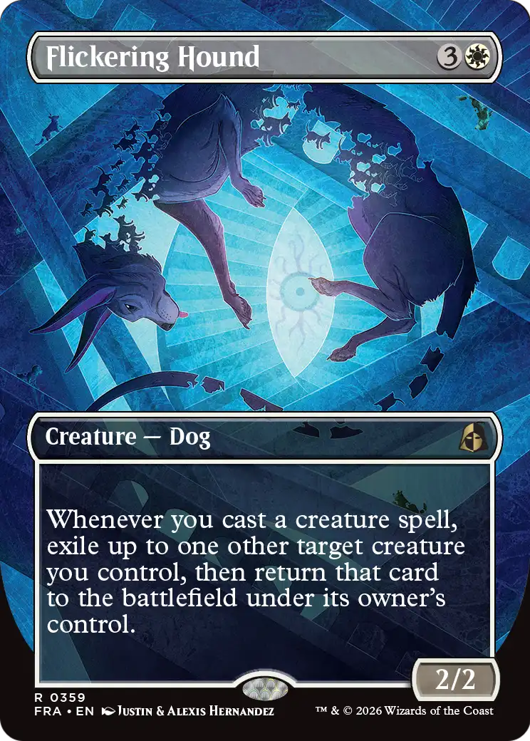 Flickering Hound (Borderless) [Reality Fracture] | Exor Games New Glasgow