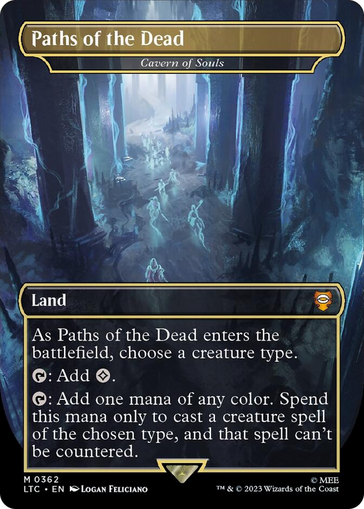 Paths of the Dead - Cavern of Souls (Borderless) (Surge Foil Realms and Relics) [The Lord of the Rings: Tales of Middle-Earth Commander] | Exor Games New Glasgow