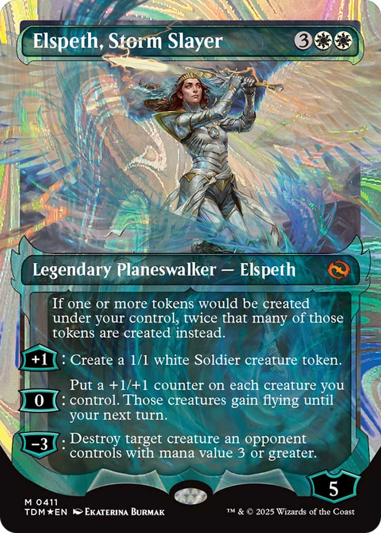 Elspeth, Storm Slayer (Showcase) (Halo Foil) [Tarkir: Dragonstorm] | Exor Games New Glasgow