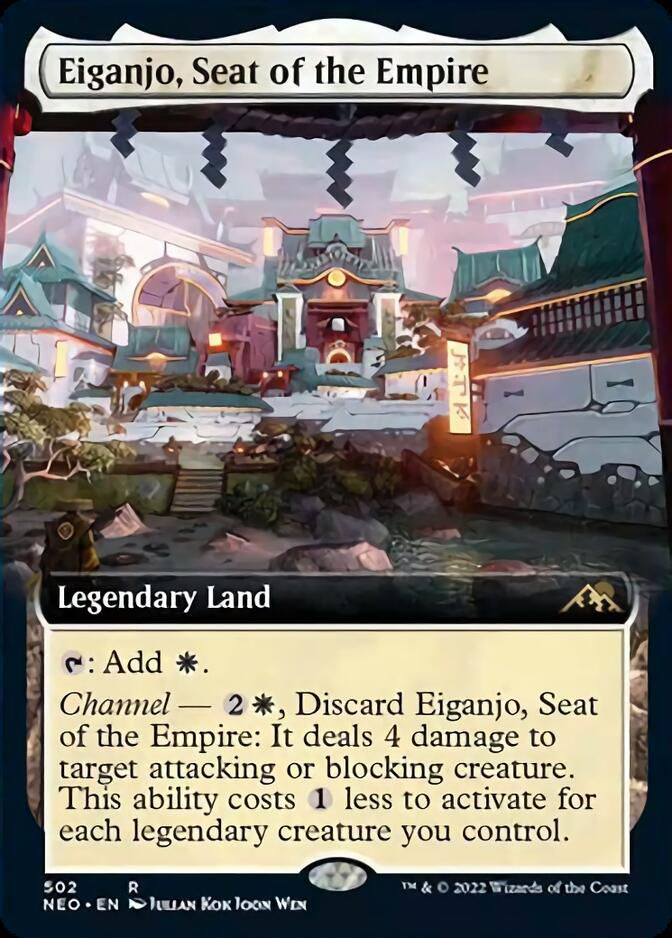 Eiganjo, Seat of the Empire (Extended Art) [Kamigawa: Neon Dynasty] | Exor Games New Glasgow