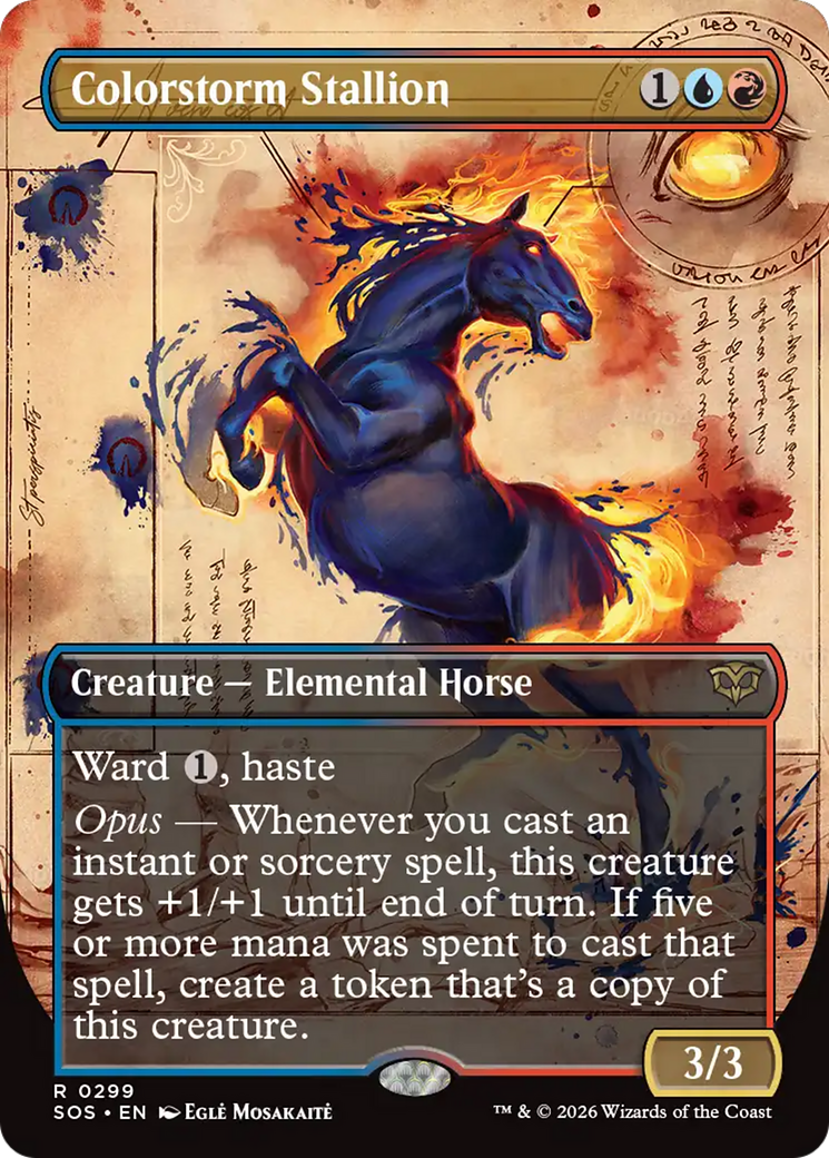 Colorstorm Stallion (Borderless) [Secrets of Strixhaven] | Exor Games New Glasgow