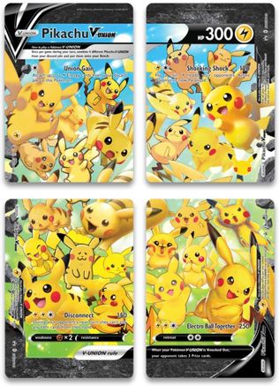 Pikachu V-UNION (Set of 4) [Sword & Shield: Black Star Promos] | Exor Games New Glasgow