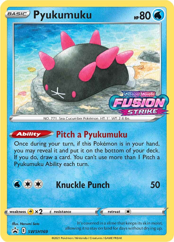 Pyukumuku (SWSH169) (Prerelease Promo) [Sword & Shield: Black Star Promos] | Exor Games New Glasgow