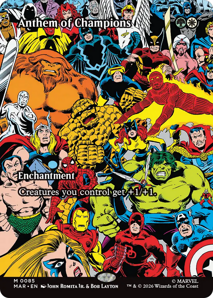 Anthem of Champions (Borderless) [Marvel Universe: Eternal-Legal] | Exor Games New Glasgow