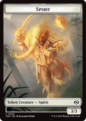 Spirit (0008) // Spirit (0009) Double-Sided Token [Tarkir: Dragonstorm Tokens] | Exor Games New Glasgow