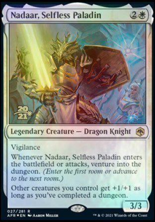 Nadaar, Selfless Paladin [Dungeons & Dragons: Adventures in the Forgotten Realms Prerelease Promos] | Exor Games New Glasgow