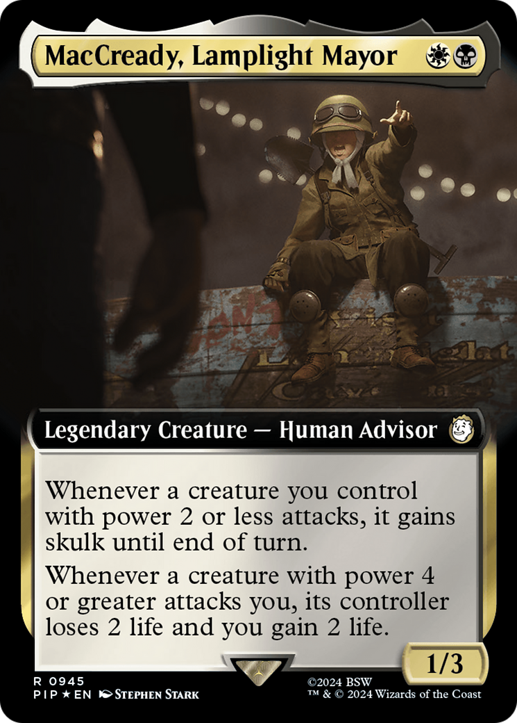 MacCready, Lamplight Mayor (Extended Art) (Surge Foil) [Fallout] | Exor Games New Glasgow