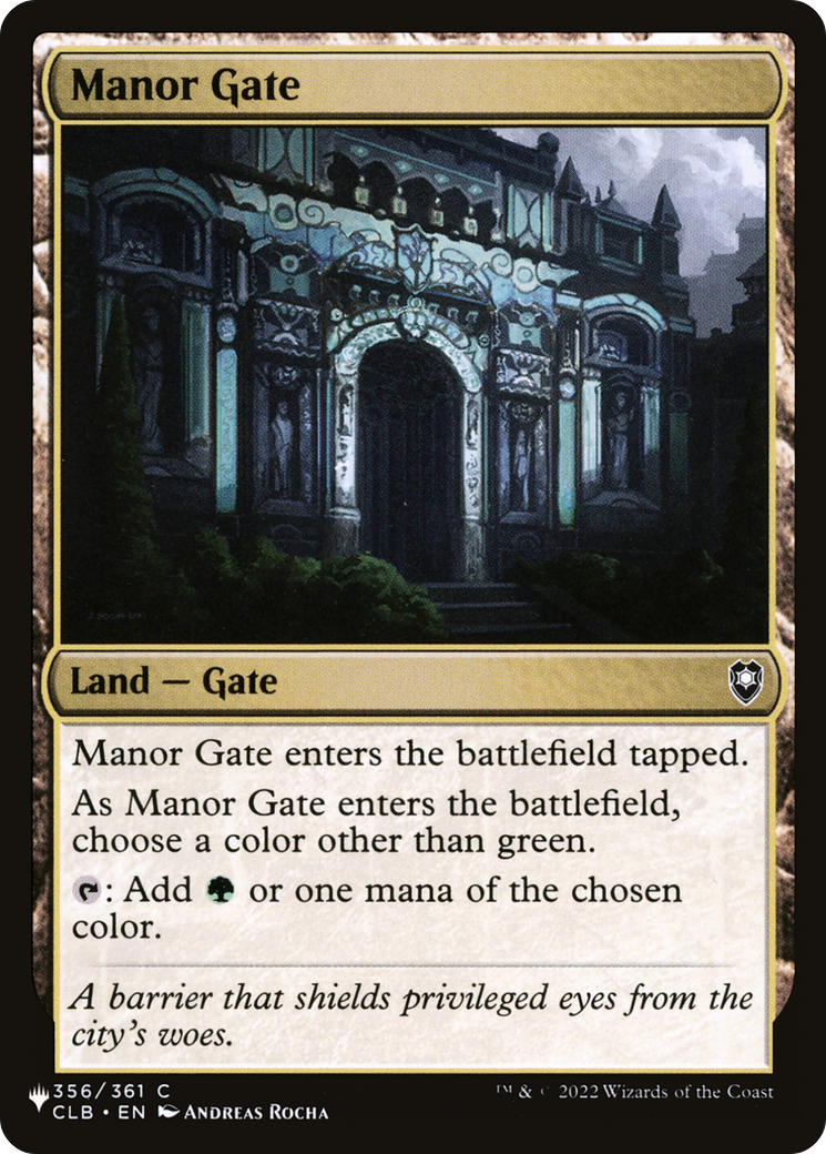 Manor Gate [The List] | Exor Games New Glasgow