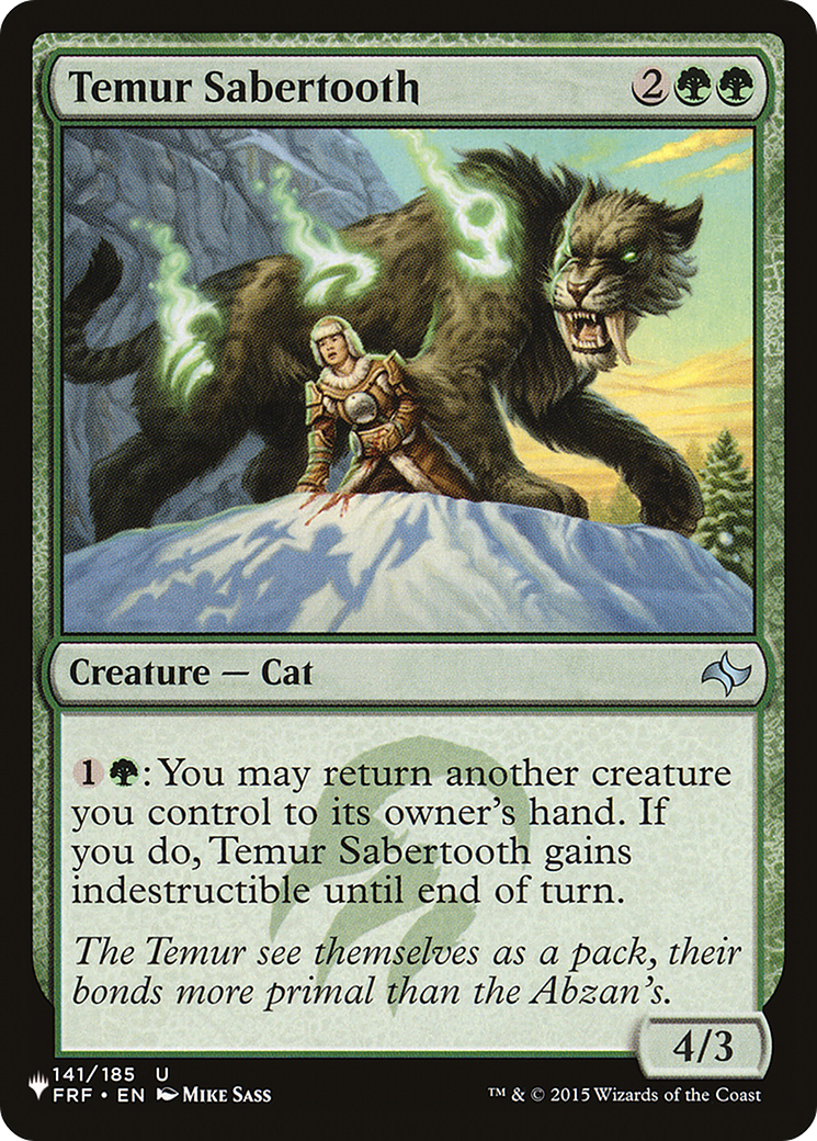 Temur Sabertooth [The List] | Exor Games New Glasgow