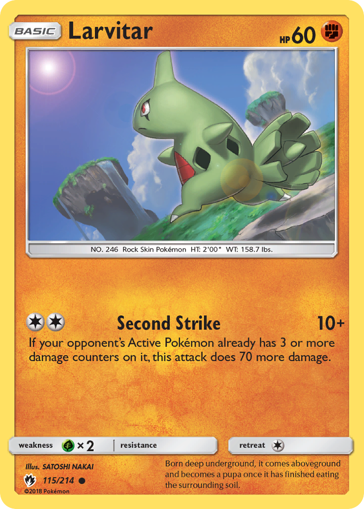 Larvitar (115/214) [Sun & Moon: Lost Thunder] | Exor Games New Glasgow