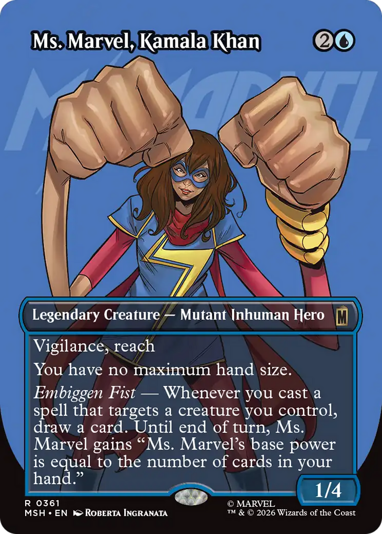 Ms. Marvel, Kamala Khan (Borderless) [Marvel Super Heroes] | Exor Games New Glasgow