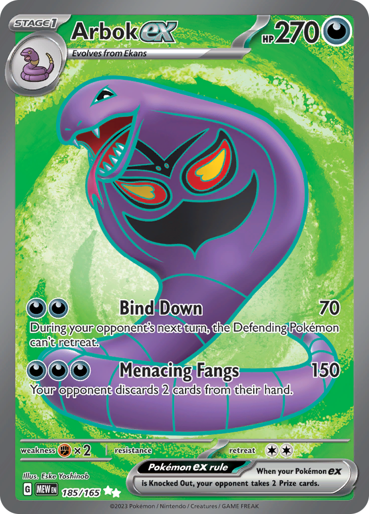 Arbok ex (185/165) [Scarlet & Violet 151] | Exor Games New Glasgow