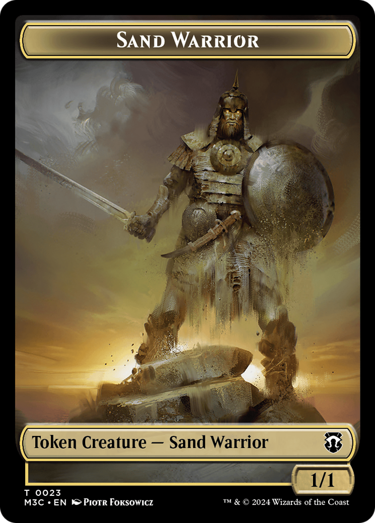 Marit Lage (Ripple Foil) // Sand Warrior Double-Sided Token [Modern Horizons 3 Commander Tokens] | Exor Games New Glasgow