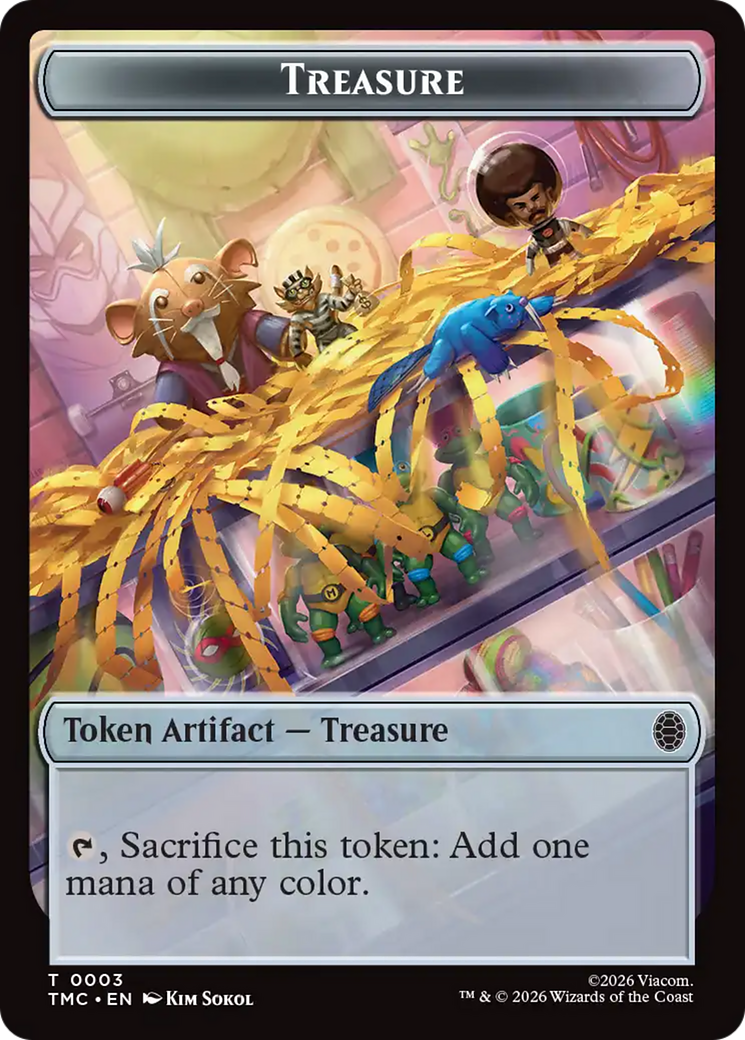 Treasure // Clue Double-Sided Token [Teenage Mutant Ninja Turtles Commander Tokens] | Exor Games New Glasgow