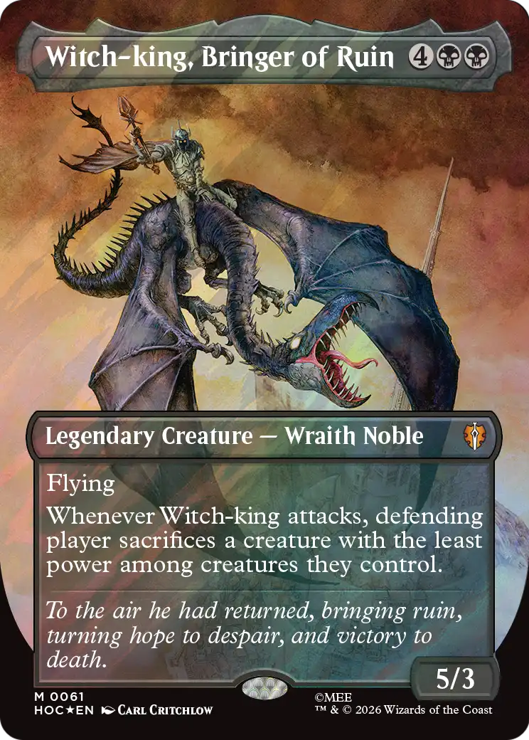 Witch-king, Bringer of Ruin (Borderless) (Surge Foil) [The Hobbit] | Exor Games New Glasgow