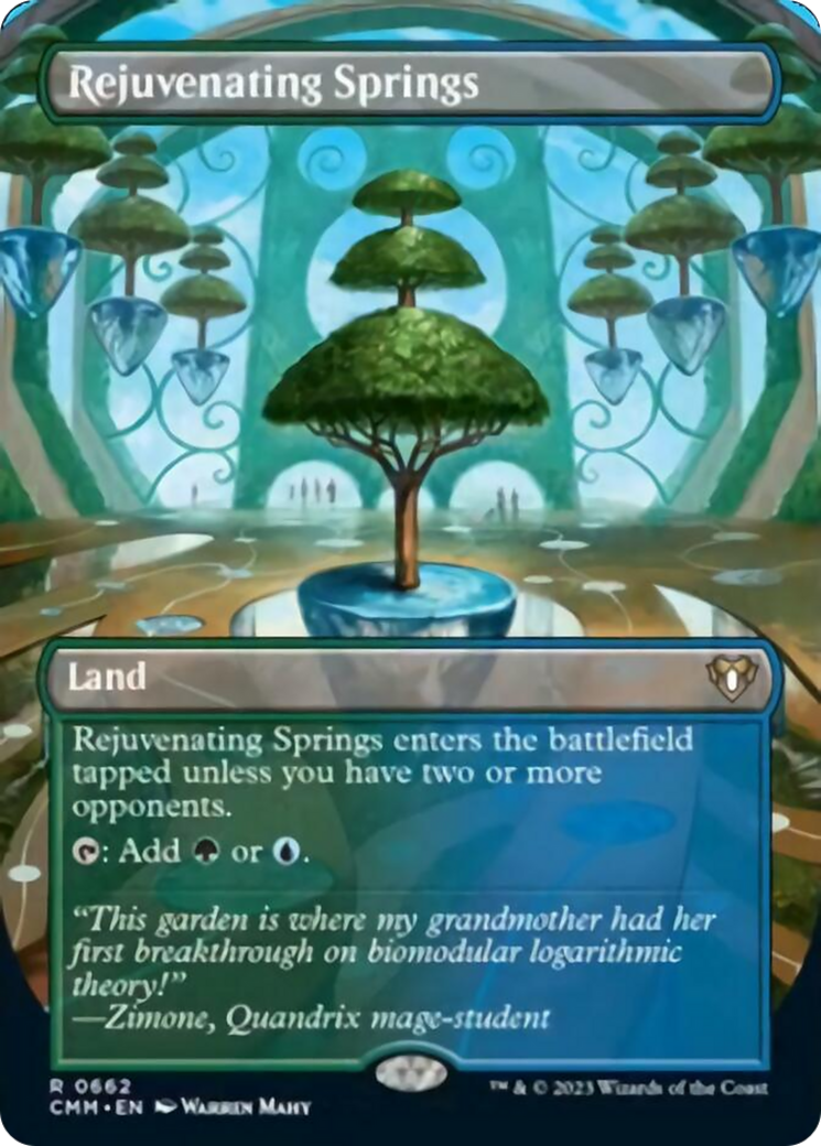 Rejuvenating Springs (Borderless Alternate Art) [Commander Masters] | Exor Games New Glasgow