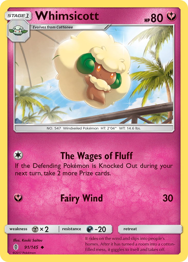 Whimsicott (91/145) [Sun & Moon: Guardians Rising] | Exor Games New Glasgow