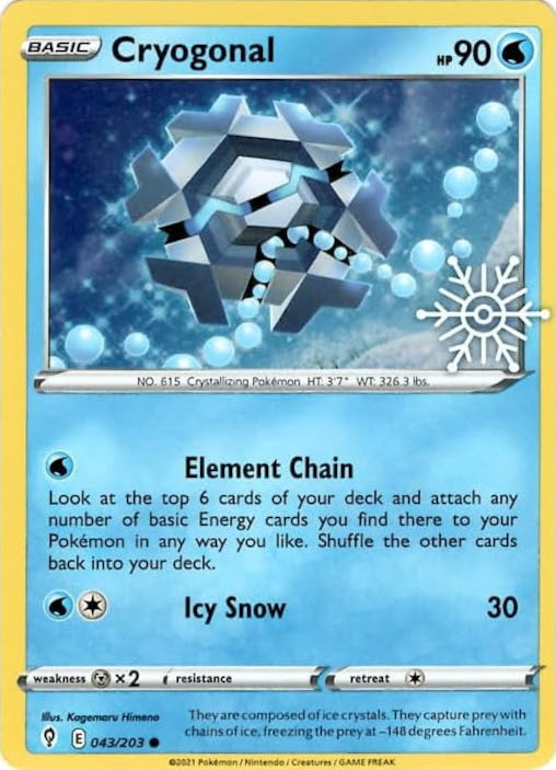 Cryogonal (043/203) (Holiday Calendar) [Sword & Shield: Evolving Skies] | Exor Games New Glasgow