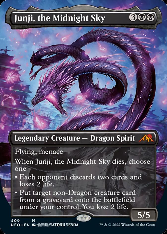 Junji, the Midnight Sky (Borderless Alternate Art) [Kamigawa: Neon Dynasty] | Exor Games New Glasgow