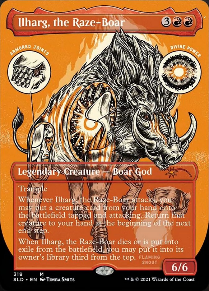 Ilharg, the Raze-Boar (Borderless Foil Etched) [Secret Lair Drop Series] | Exor Games New Glasgow